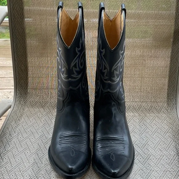Go West Black Cowboy Men’s Boots Size 39.5